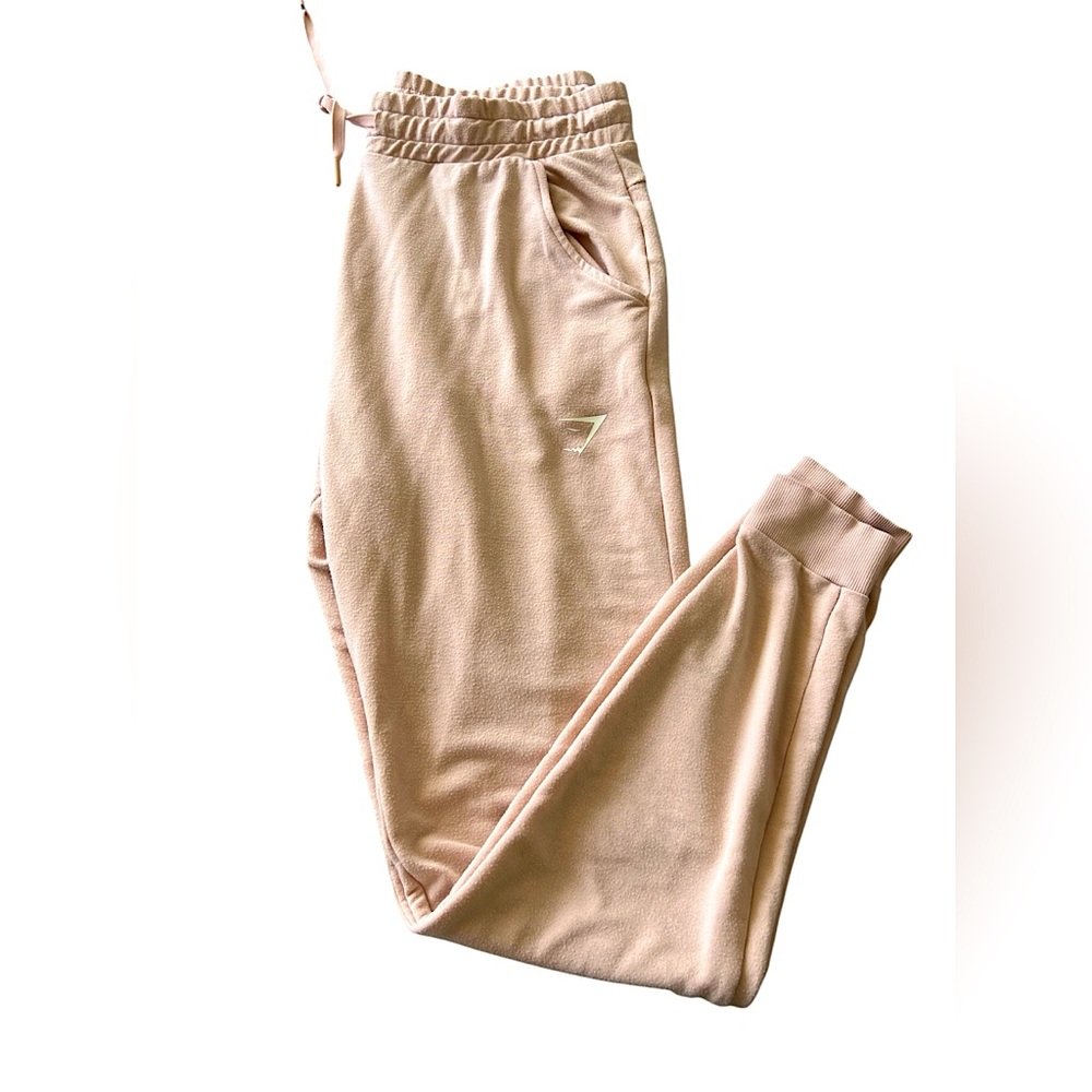 Gymshark Blush Pink Drawstring Joggers - Size Medium